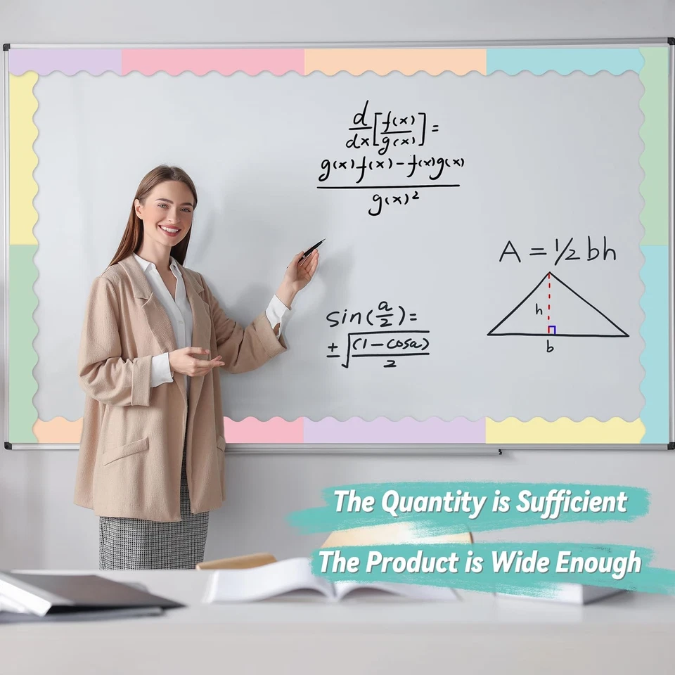 30 Pcs Wavy Pastel Magnetic Bulletin Board Borders 35 Ft Reusable Magnetic Bu... - Image 4 of 4