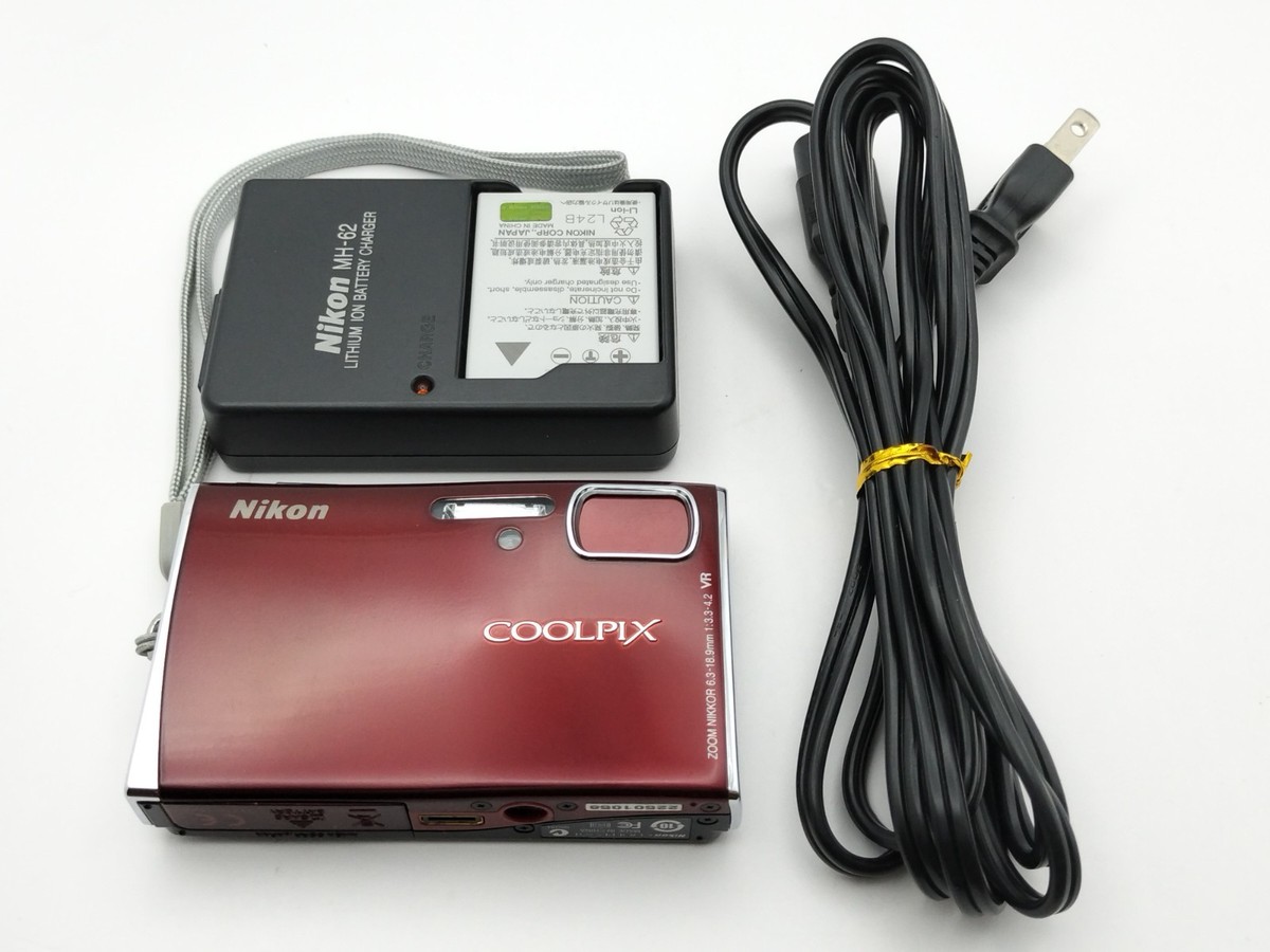 Nikon COOLPIX S51 Red 8.1MP 3x Zoom Compact Digital Camera from