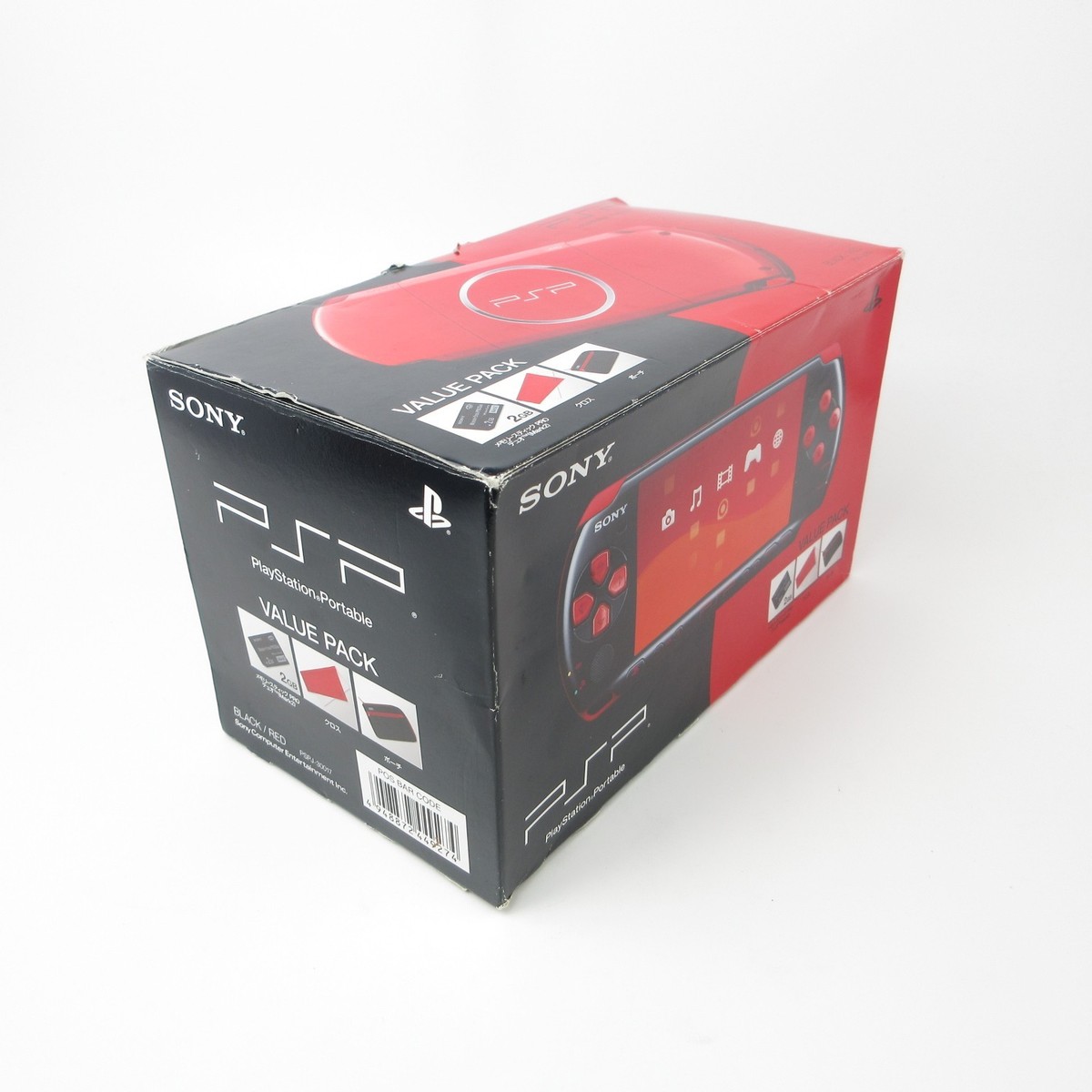 Excellent】Sony PSP-3000 Value Pack Red/Black Console No Battery