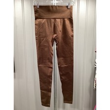 PrettyLittleThing Seamless Leggings Brown High Waisted Activewear Size M