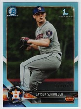 2018 Bowman Draft Jayson Schroeder 1st Rookie RC Sky Blue Refractor /402 #BDC-23