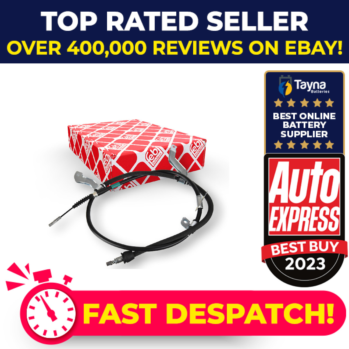 Handbrake Cable fits HYUNDAI i30 GD 1.4D Rear Right 2011 on D4FC Hand Brake Febi