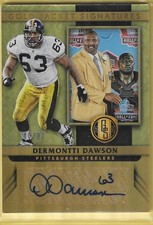 2017 Gold Standard Gold Jacket Signatures Dermontti Dawson Steelers HOF Auto /87