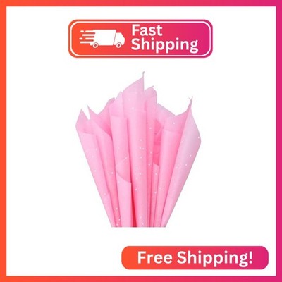 36 Sheets Glitter Pink Tissue Paper for Gift Bags   20 x 20 inch Sparkling Wrapp