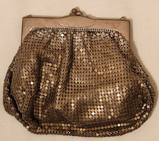 Vintage Whiting Davis Mesh Purse Gold Tone Needs Repair Made in United States