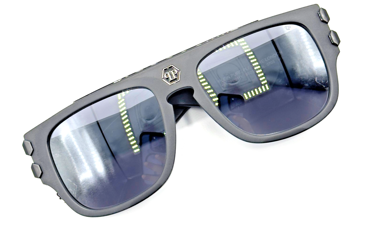 Philipp Plein Sunglasses SPP011X 0703 Black Aviator Frame  display picture 1