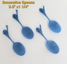Lot Of 4 Vintage Style Decorative Spoons. Wax Patterns For Lost Wax Casting. 