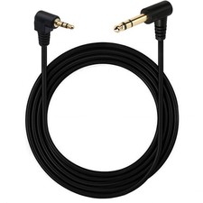 6.35mm to 3.5mm Audio Cable, 1/4" TRS Male to 1/8" Male Stereo 90 Degree Angl...