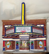 Vintage Dept 56 lighted Cinema 56 theater Original Snow Village 54978 w/box READ