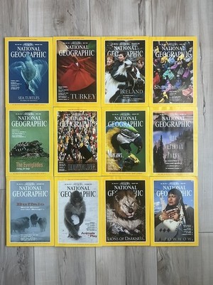 National Geographic Magazine 1994 Complete Set Lot of 12 Issues Vintage