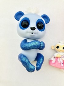 WowWee Fingerlings Figures Lot(3) Monkey Panda Work Read Glitter