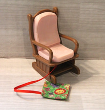 Fisher-Price Loving Family Dollhouse Pink Rocking Chair Rocker with Book