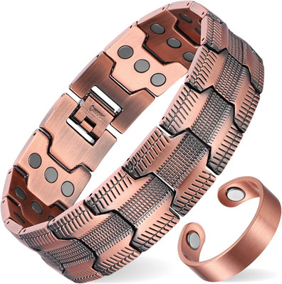 Copper Bracelet for Men, 3X Strength Magnetic Bracelet with 99.99% Pure Copper R