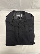 Blauer 8460 Mens Short Sleeve Wool Blend Black XL REG SS 17-17.5 No Tags