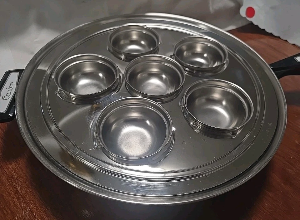 Carico Nutri-Tech 11.5” Skillet Fry Pan F5Ply Alcore 18-10 304SS w/Dome Lid - Image 3 of 4