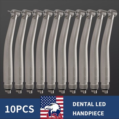 10*Dental Fiber Optic LED E-generator Handpiece Standard Head 4 Spray 4 Hole ASK