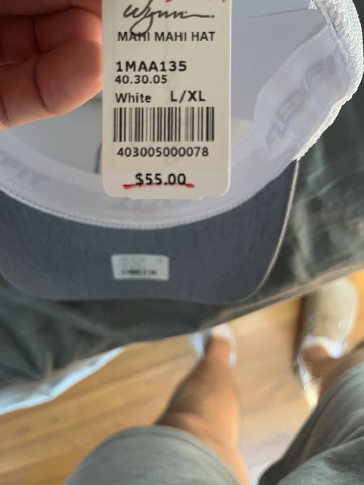 Gorra de golf Travis Mathew Flexfit para hombre talla L/XL gris claro/blanco nueva con etiqueta Foto 4 de 4