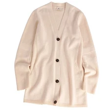 Hermes Cardigan Knit Long Sleeve Serie Button Wool Cashmere Top Used MOLO-0