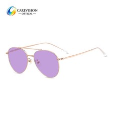 Women Titanium Full Rim Reading Glasses Solid Purple Tinted Outdoor Sunglasses