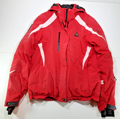 Skijacke Jacke Icepeak Damen 44 Rot RECCO Reflektor Kapuze Winter Sport Wandern