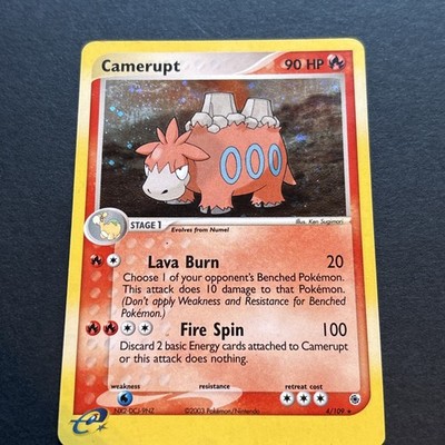 Pokemon Karte Camerupt LP Rubin und Saphir Holo Rare 4/109 LP + schneller Versand