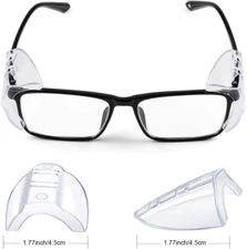[4 Pares] Protectores Laterales Para Gafas De Poliuretano Ojos Lentes De Trabajo