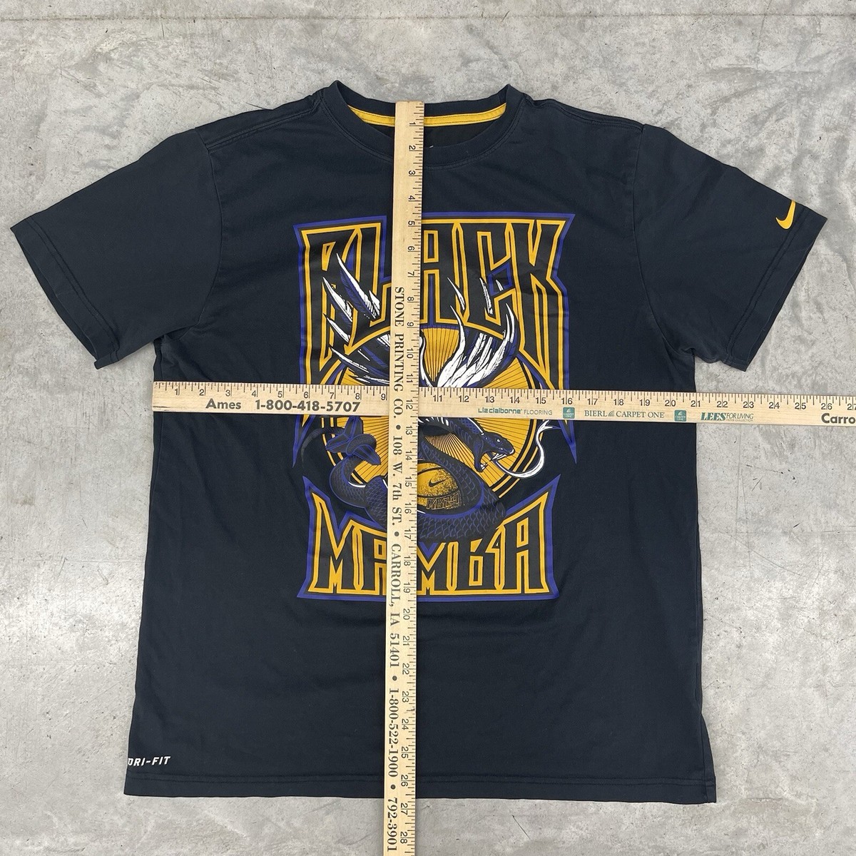 Kobe Bryan Black Mamba Dry Fit Shirt Size Large | eBay