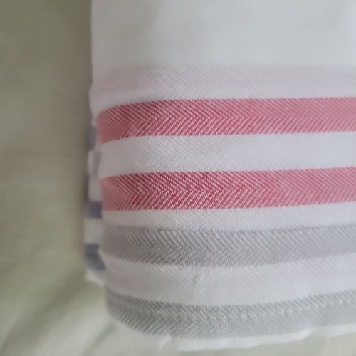 NEW Pottery Barn Kids Crib Bed Skirt "Cole" White w/Red & Blue Organic Cotton - Bild 4 von 8