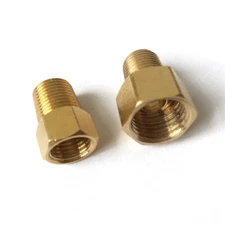 Autolite 1100/4100 Fuel Inlet Distributor Line Fitting 1/2"-20x1/8-27 NPT Thread