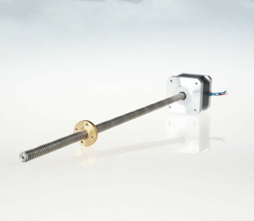 Tavola Scorrimento A Vite Con Motore Passo-passo 2 Fasi 4 Fili – Tensione 4-9V, Angolo 18° – Corsa 80 Mm – In Acciaio Inox – Per Progetti Fai-da-te E Stampanti 3D