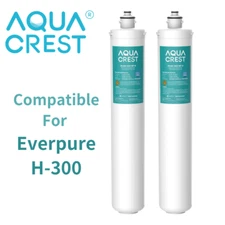 AQUACREST H-300 Under Sink Water Filter, Replacement For Everpure H-300, 2 Pack