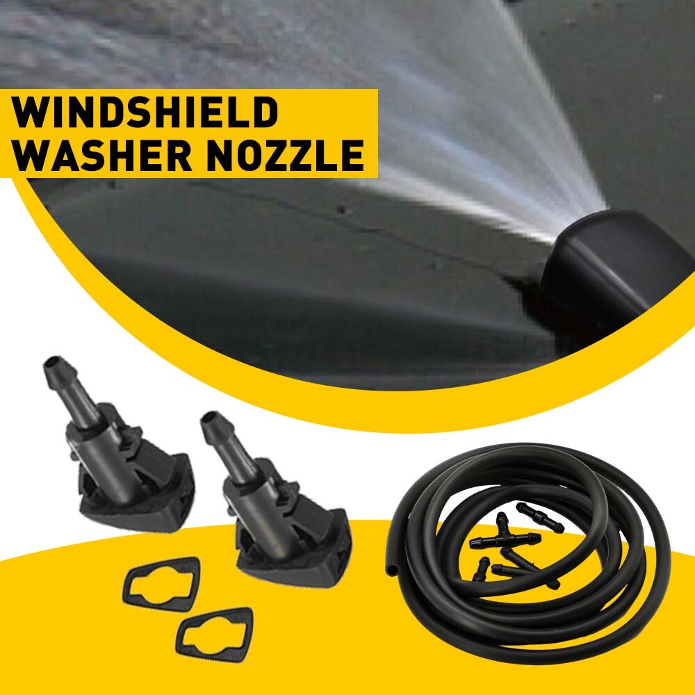 2M Universal Wiper Washer Nozzle Hose Kit with Connector for Windshield Fluid Tube