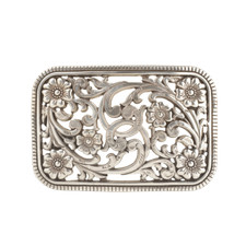 Nocona Ladies Floral Filigree Rectangle Belt Buckle 37927