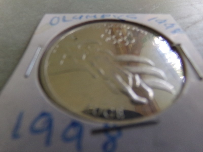 LARGE TOKEN MEDAL OLYMPICS 1998 NAGANO FOR USA LUGE