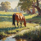Whispers of the Meadow by Floyd Snyder Horse Equstrian Western Art Print 11x11