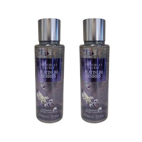 2 NEW VICTORIA’S SECRET PLATINUM BERRIES FRAGRANCE BODY MIST SPRAY SPLASH 8.4 oz