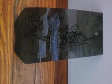 Vintage Ok Lighting Touch Lamp Replacement Glass Panel Flowers