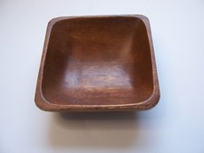 Holzteller 10x10x2,5cm Tablet Sch&uuml;ssel Snackschale Akazienholz Mittelalter