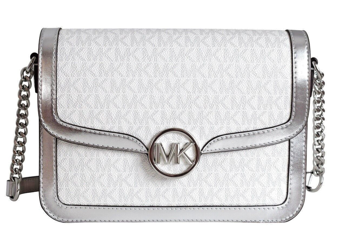 Michael Kors Damen Tasche Umhängetasche Bag LEIDA MD FLAP CHN MSGR