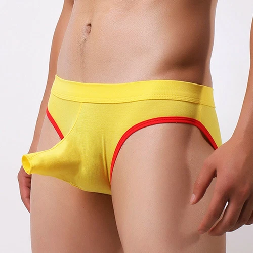Sexy Mens Elephant Nose Pouch Briefs Ice Silk Underwear Panties Trunks Shorts - Picture 7 of 31
