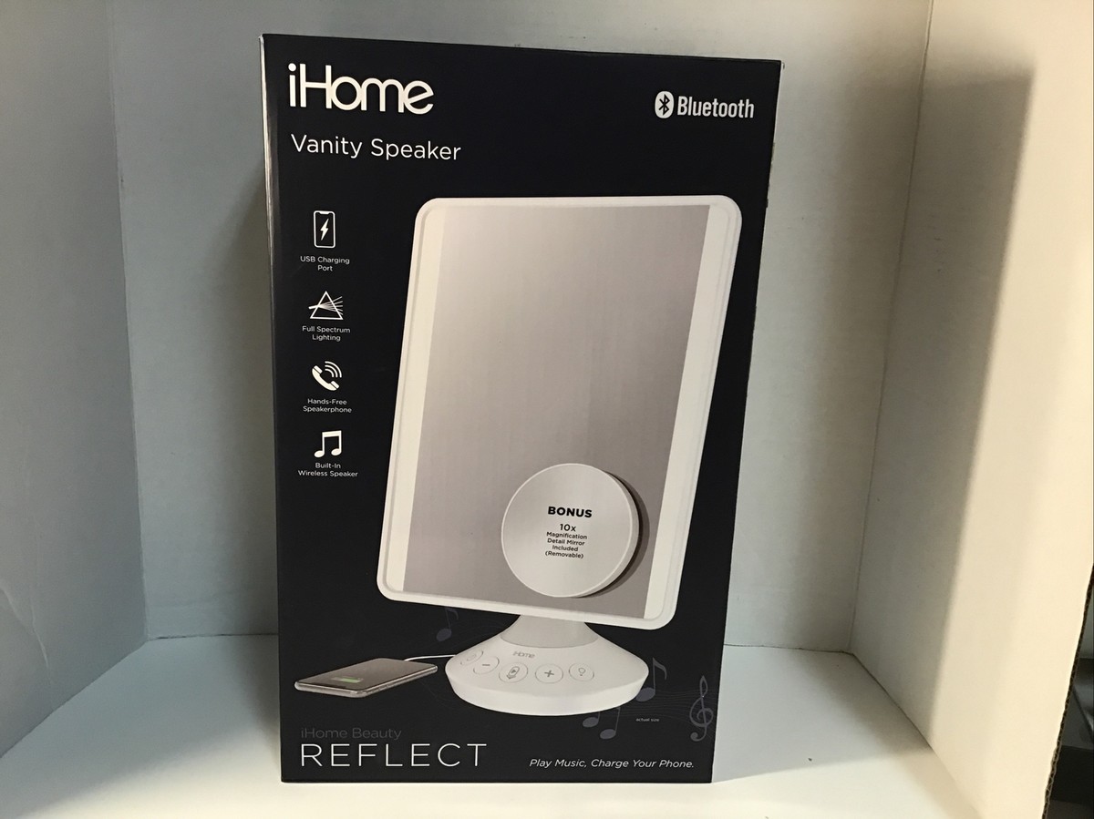 iHome Adjustable Vanity Mirror with Bluetooth Audio and LED