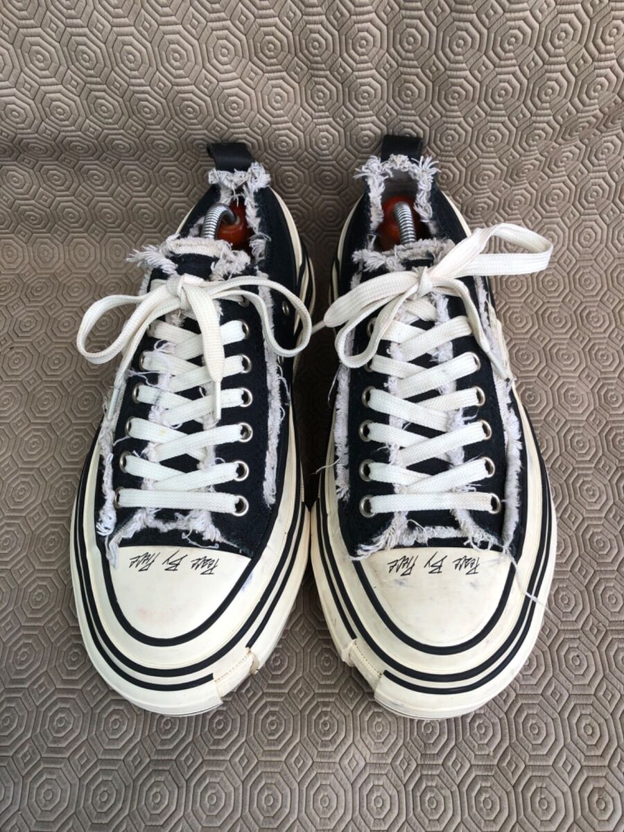 VESSEL x YOHJI YAMAMOTO Black Low Cut Chunky Sole Sneakers VESSEL x YOHJI YAMAMOTO Black Low Cut Chunky Sole Sneakers