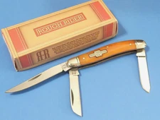 ROUGH RYDER RR005 Stockman Orange smooth bone pocket knife 3 1/2" closed NEW!