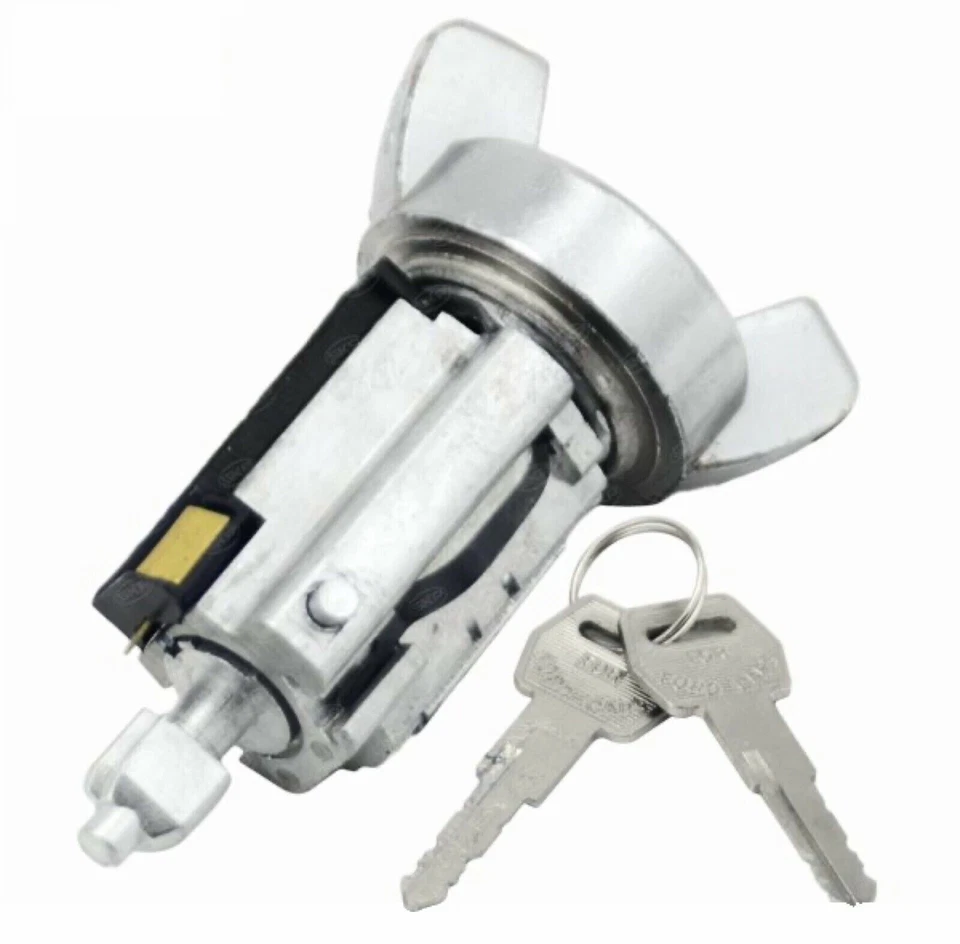 Cilindro de bloqueo de encendido de repuesto y 2 llaves reemplazo Ford OEM # E5TZ11582A Foto 4 de 4