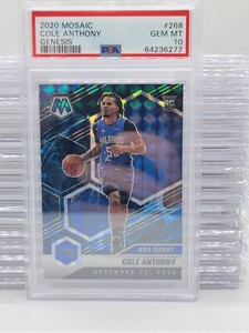 2020-21 Panini Cole Anthony Mosaic NBA Debut GENESIS Rookie Card PSA 10 GM #268