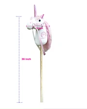 Pink Unicorn Pony Hobby Handmade Horse Stick