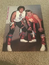 ROCK & ROLL EXPRESS NWA Wrestling 1986 Pinup Photo RICKY MORTON ROBERT GIBSON