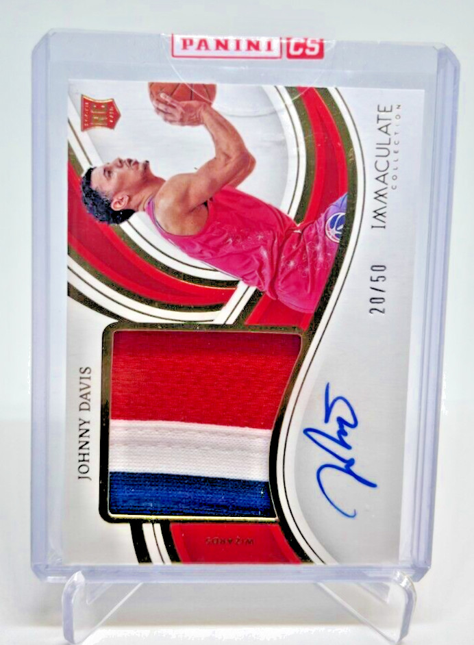 2022/23 Panini Immaculate JOHNNY DAVIS RC 3 Color Patch AUTO RPA 20/50 Wizards