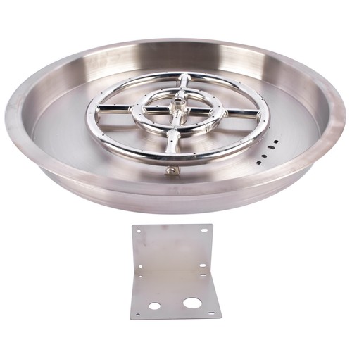 Fire Pit Pan Stainless Steel Fire Pit Burner Kit Drop-in Outdoor Indoor Gas Fire - Picture 10 of 59