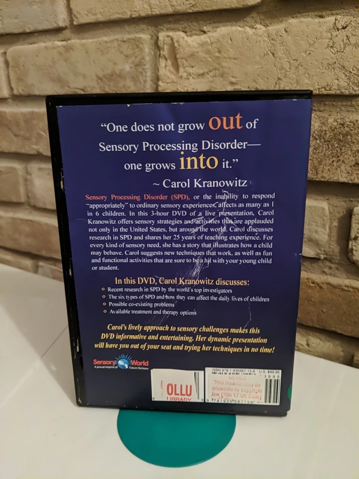 Sensory Issues in Learning & Behavior - Carol Kranowitz (DVD) 2 Discs Ex Library - Image 2 of 4